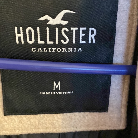 Hollister light tan topcoat medium, basically new - Picture 2 of 5